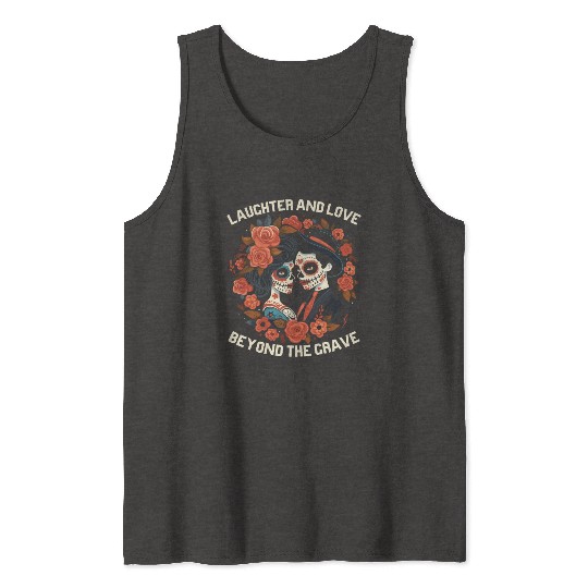 Dia De Los Muertos Sugar Skull Mexican Holiday Tank Tops