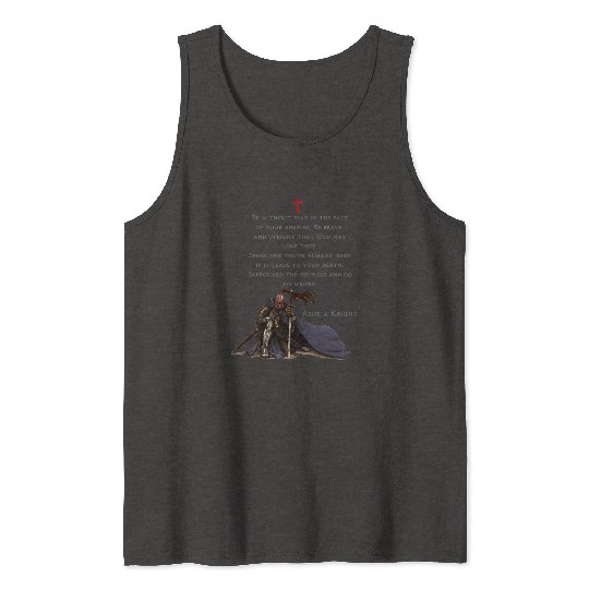 Knights Templar Christian Religious Warrior Oath Tank Tops