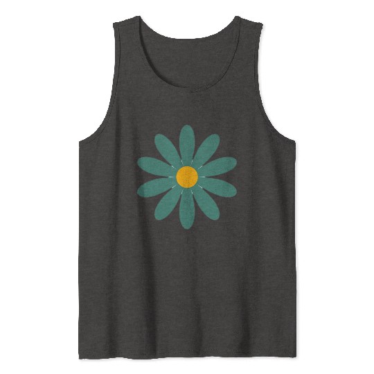 green daisy Tank Tops