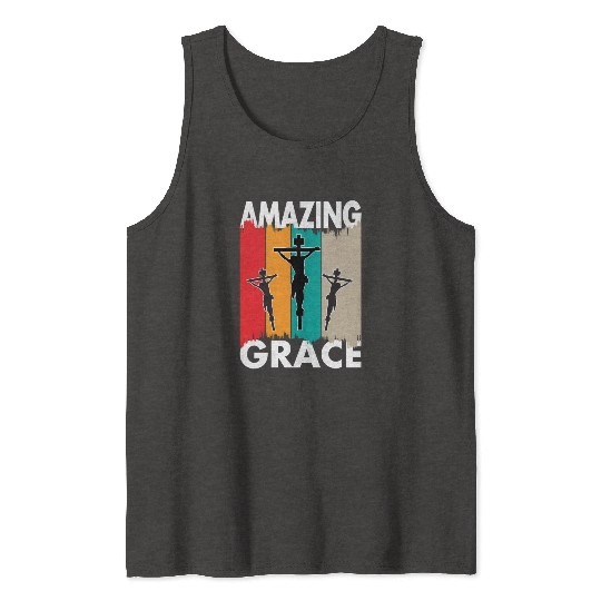 Amazing Grace Love Jesus Christian Christmas Tank Tops