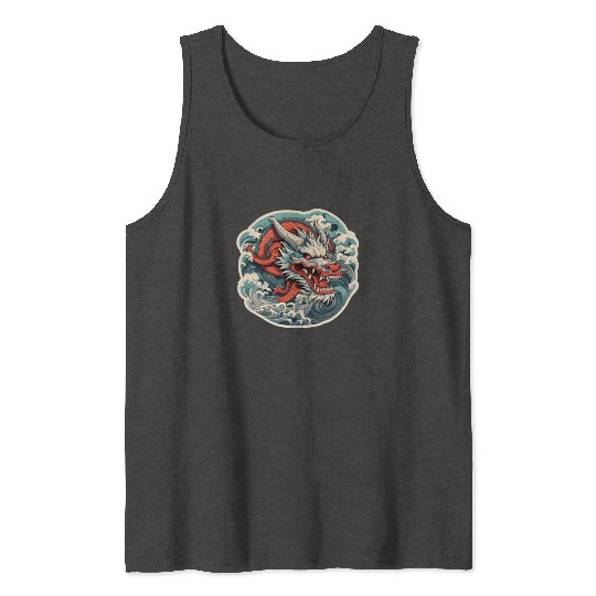 Japanese Dragon Tank Tops