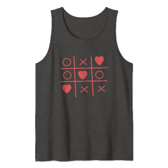 Cool Valentine s Day Criss Cross Heart Tank Tops