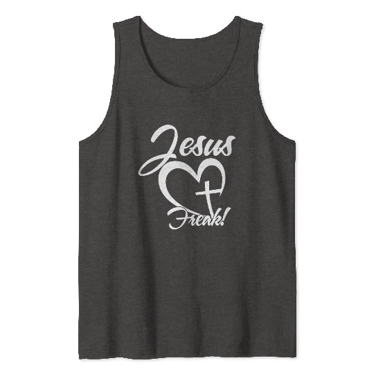 Jesus Freak Love Jesus Christian Christmas Tank Tops