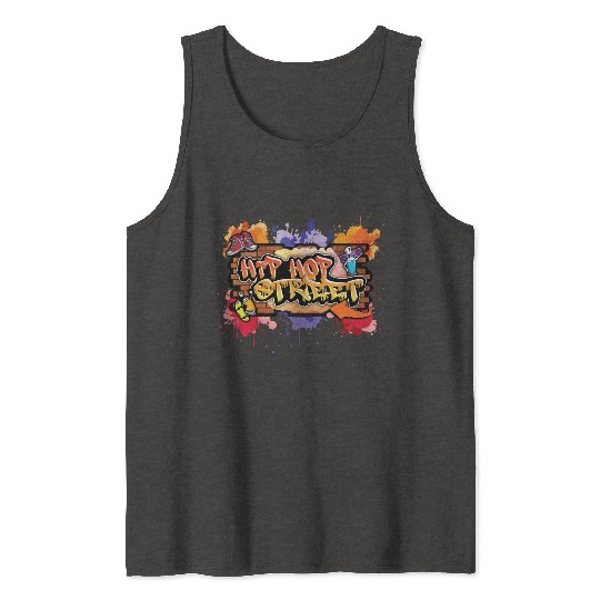 Hip Hop Street With Abstract Background Tank Tops