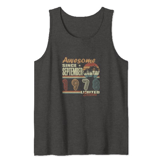 september 1978 Anniversary september 1978 septembe Tank Tops