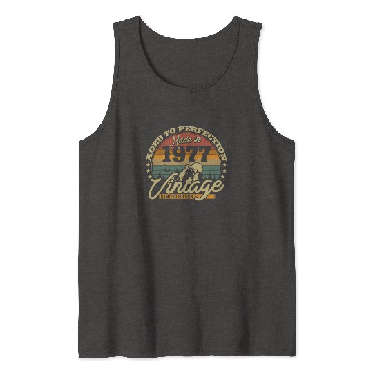 Vintage 1977 Birthday Gift Tank Tops