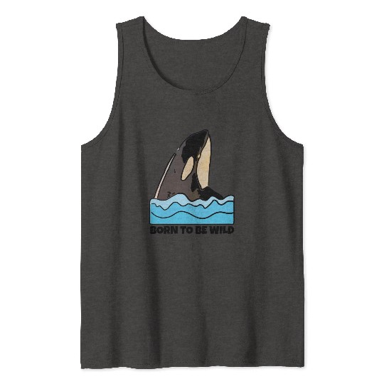 Born to Be Wild: Playful Orca Design Tank Tops