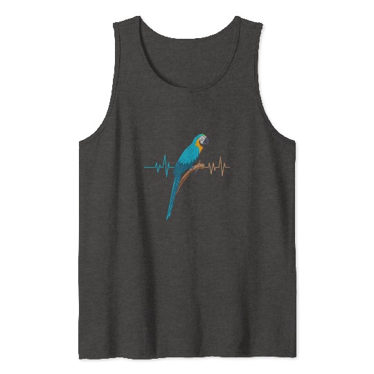 Macaw Heart Beat Parrot Bird Parrots Macaws Tank Tops