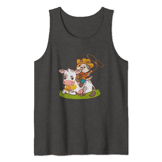 Meow Dy Yeehaw Cowboy Cat Tank Tops