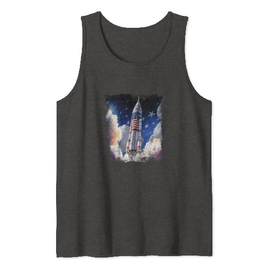 Patriotic Starship US Astronauts Stars and Stripes Tank Tops