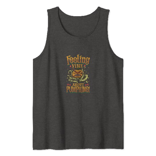 Scary Pumpkin Halloween Costume Autumn Fall Gift Tank Tops