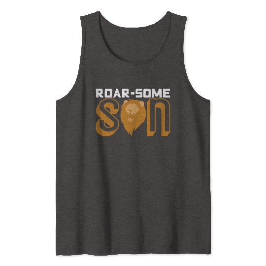 Lion Roar Pun Son Love Safari Mane Cub Feline Cat Tank Tops