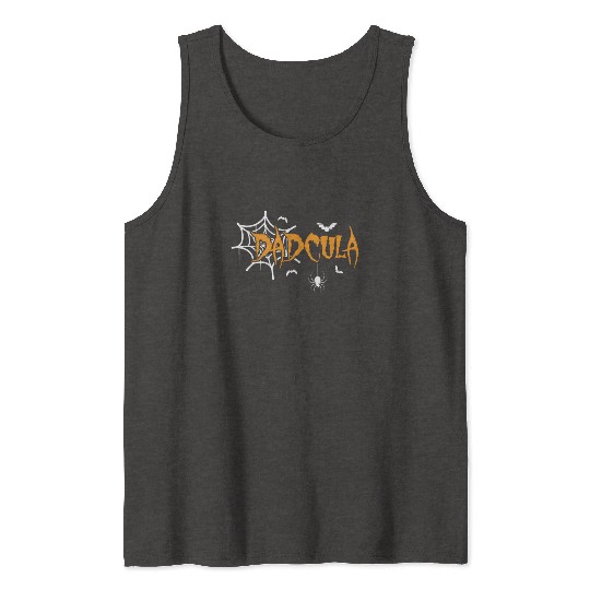 Vampire For Dad Lazy Creepy Halloween Tank Tops