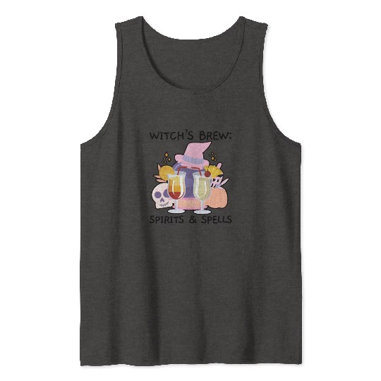 Witch's Brew: Spirits & Spells Bartender Halloween Tank Tops