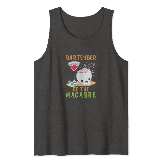 Bartender of the Macabre Bartender Halloween Tank Tops