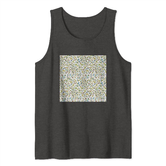 Geometric fantasy in nature colors Tank Tops