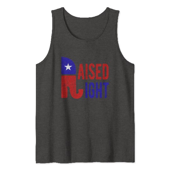 Raised Right Proud Republican Elephant Logo Usa Tank Tops