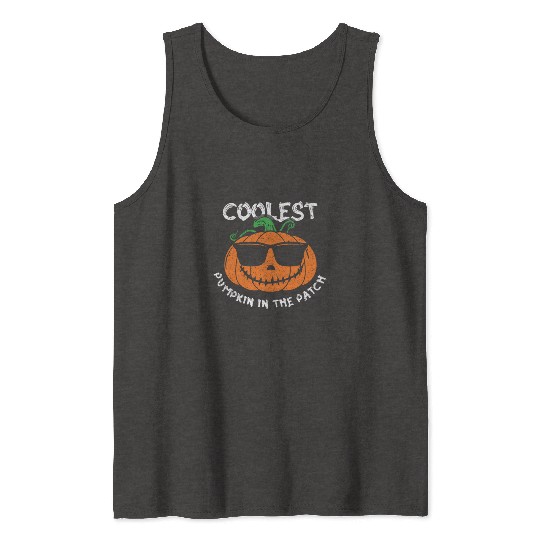 Coolest Pumpkin Kid Cool Lazy Creepy Halloween Tank Tops