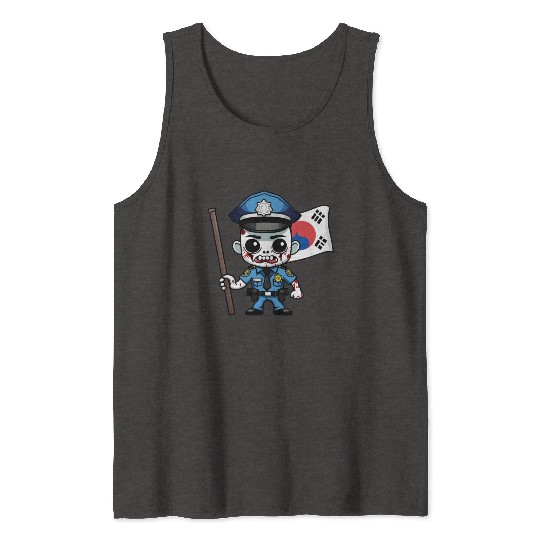 Police Korean Zombie Tank Tops