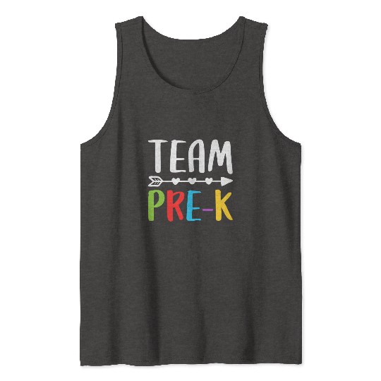 Team Pre-K, Teacher Back To School Tank Tops