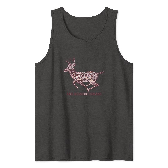 Deer - Maroon Tank Tops