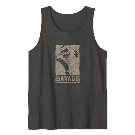 Gorilla Silverback Primate Tank Tops