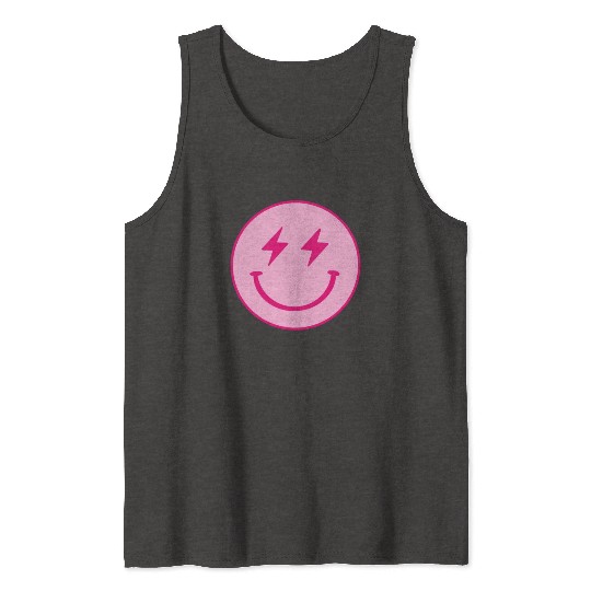 light pink face lightning bolt eyes Tank Tops