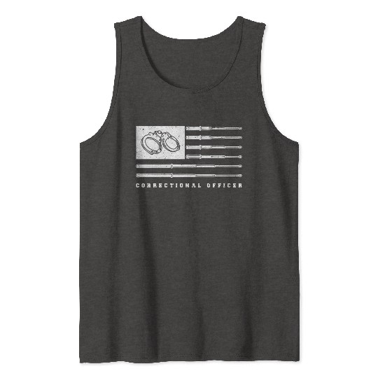 USA Flag correctional officer Tank Tops