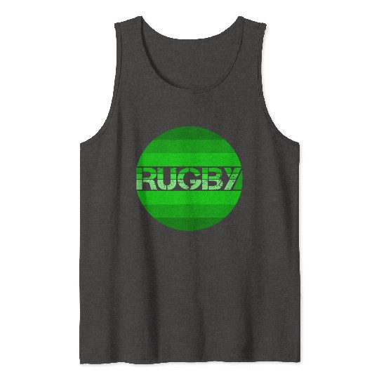 Green Rugby Logo For Rugby Fan Tank Tops