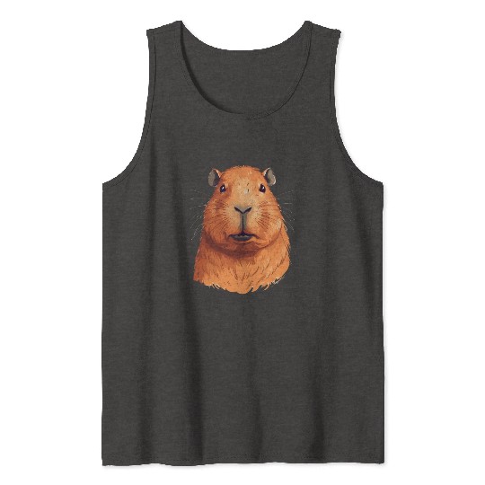 Capybara In Nature Tank Tops