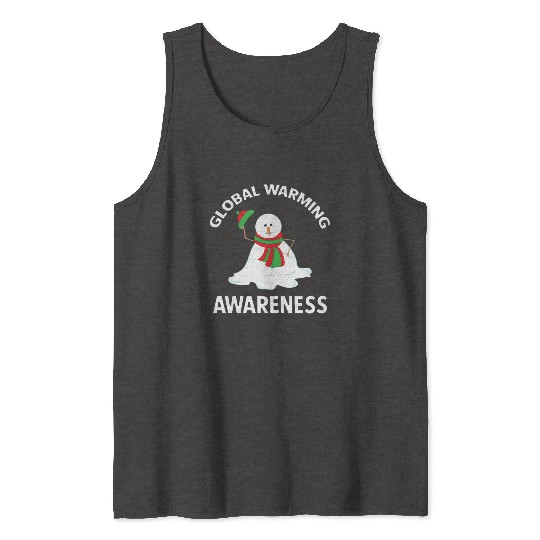 Snowman Global Warming Awareness Collection Tank Tops