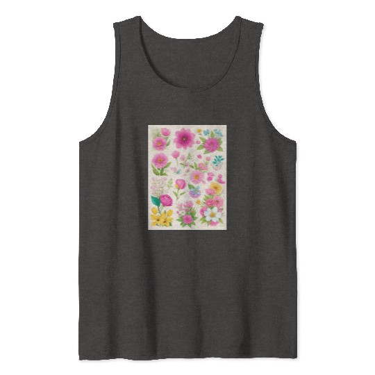 Buttercup and Marigold Spring Flowers Tank Tops
