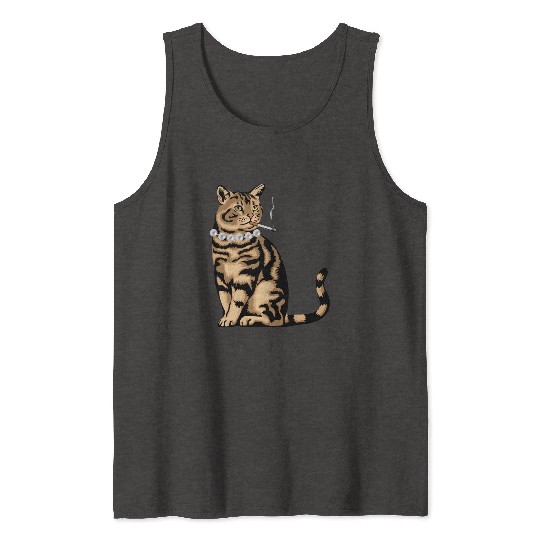 Cat Smoking Tank Tops