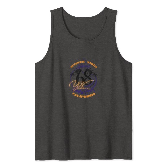 Santa Cruz California summer vibes surfing Tank Tops