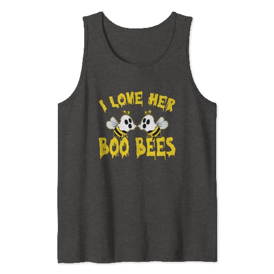 I Love Her Boo Bees Halloween Tank Tops
