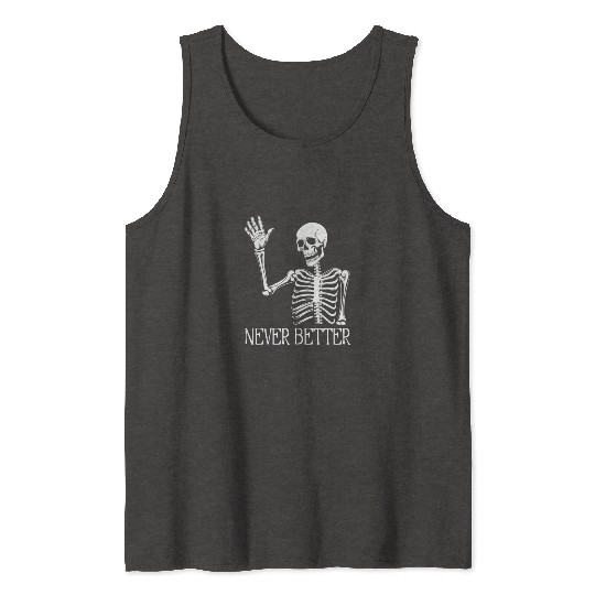 Funny Halloween Skull Tank Tops | Sarcastic Dead Inside