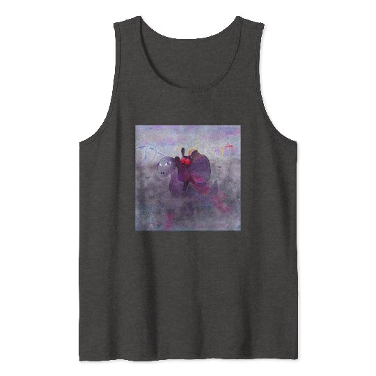 Mothman and Bessie the Lake Erie Monster's Vacay Tank Tops