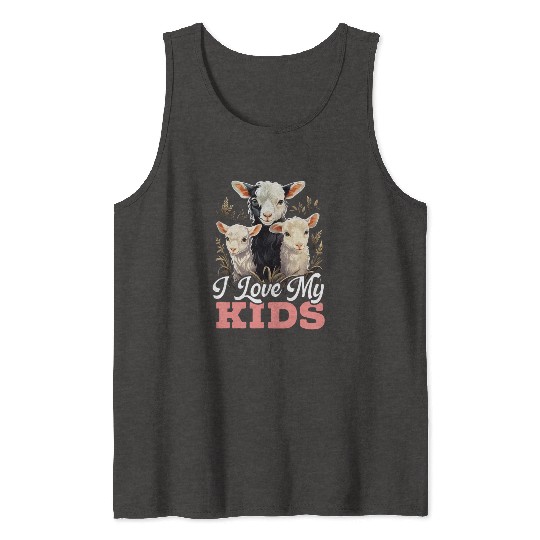 Goat Lover Kid Ranch Wool Farm Animal Farming Tank Tops