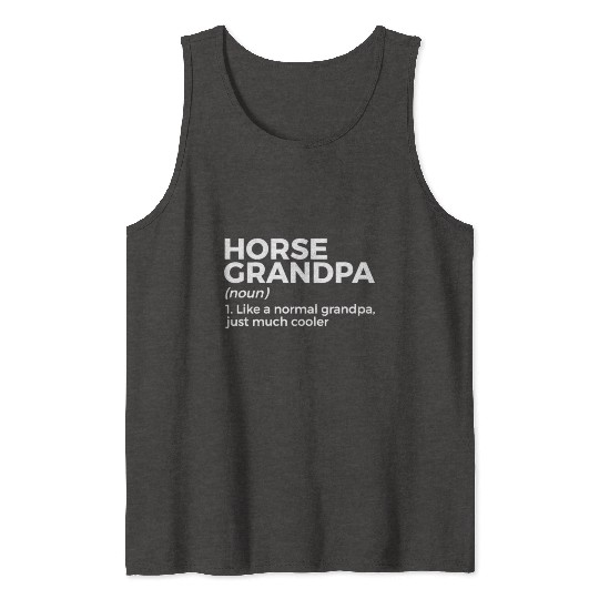 womens horse grandpa definition horse lover v neck Tank Tops
