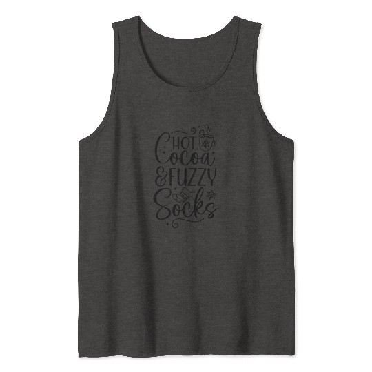 Hot Chocolate Lover Winter Season Sayings Tank Tops
