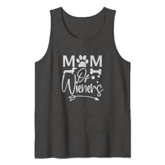 Dog Lover Gift Mom Of Wieners Dachshunds Tank Tops
