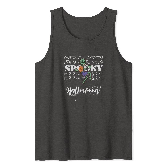 Spooky Season Zombie Halloween Fall Tank Tops