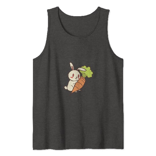 Rabbit And Carrot Tank Tops