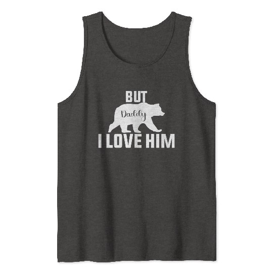 But Daddy I Love Him Retro Groovy Wavy Style Funny Tank Tops
