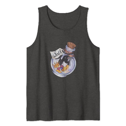 Potion magpie bird coins money treasure wealth Tank Tops