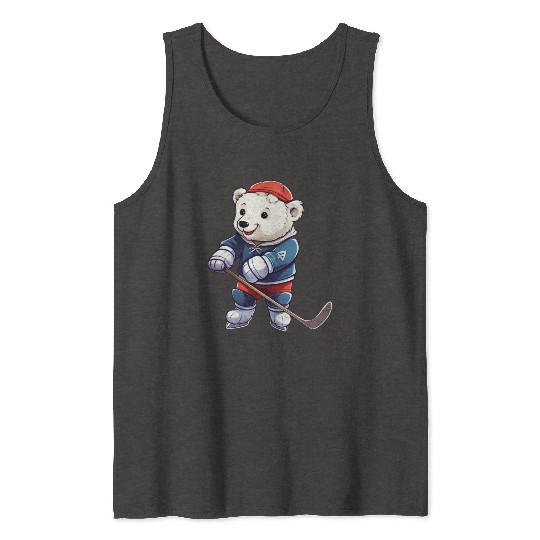 Polar bear hockey player Tank Tops