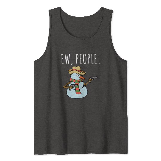 Ew People Armed Snowman Tank Tops
