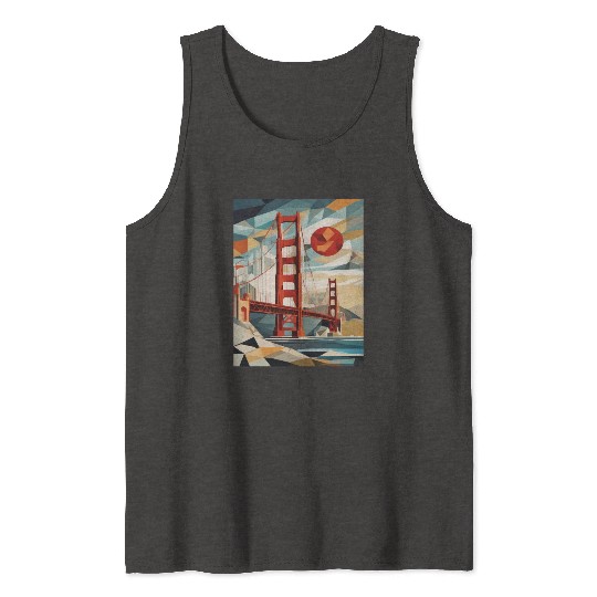 Golden Gate Bridge California Tank Tops, Golden Gate