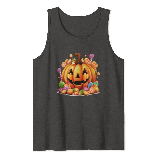 Fun Halloween Sweet Pumpkin Sugar Magic Tank Tops