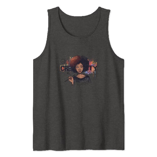 Creative Artist Portrait Tank Tops